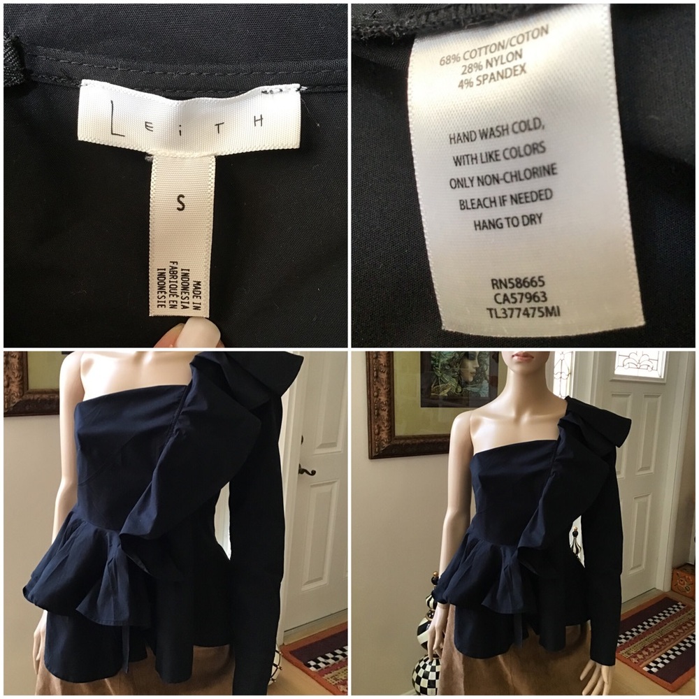Leith One-Shoulder Ruffle Blouse - Picture 3 of 3